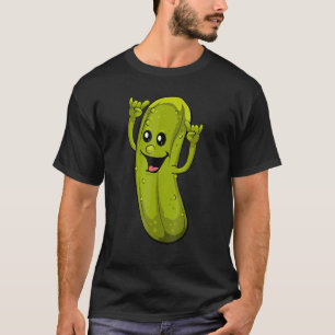 Eingemachte tanzende süße Gurke grüne vegane Mädch T-Shirt