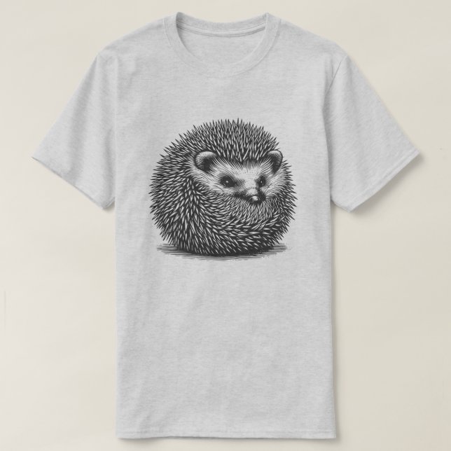 Eingerollter Igel T-Shirt (Design vorne)
