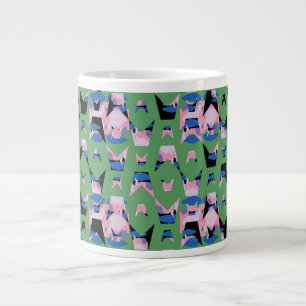 Eingeschlossene Himmel-Flammen-Flügel Jumbo-Tasse