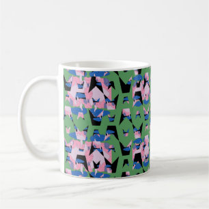 Eingeschlossene Himmel-Flammen-Flügel Kaffeetasse