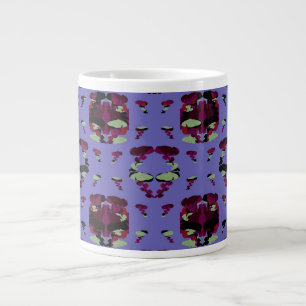 Eingeschlossene Himmel-Flammen-Rosen Jumbo-Tasse
