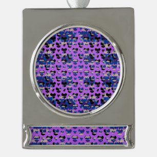 Eingeschlossene Himmelsflammen-Tulpe Banner-Ornament Silber