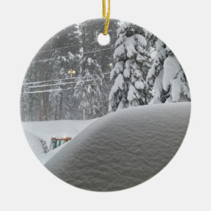 eingeschneit keramik ornament