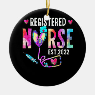Eingeschriebene Krankenschwester Est. 2022 RN-Absc Keramik Ornament