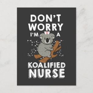 Eingeschriebene Krankenschwester Koala Postkarte