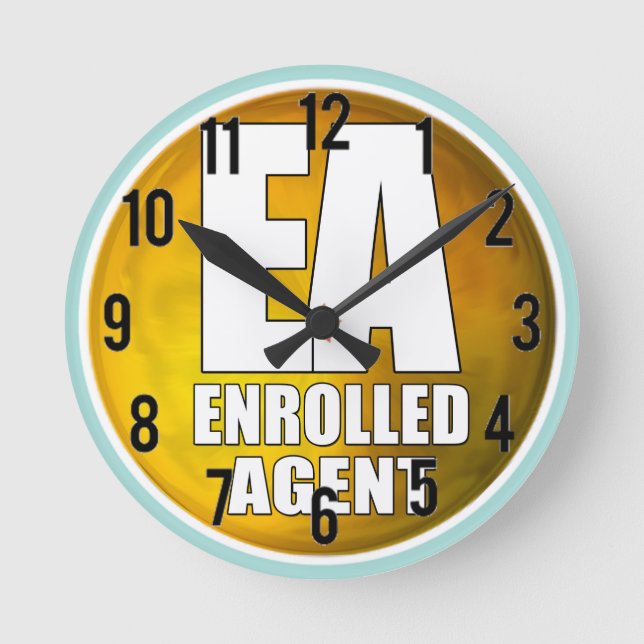 EINGESCHRIEBENER AGENT EA LOGO RUNDE WANDUHR (Vorderseite)
