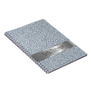 Eingeschruftete Diamanten Look Glitzer Patter Mono Notizblock
