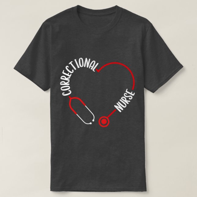 Eingesetzte Krankenschwester Stethoskop Krankensch T-Shirt (Design vorne)