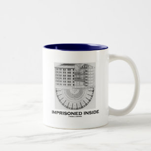 Eingesperrtes Innere (Jeremy Bentham Panopticon) Zweifarbige Tasse