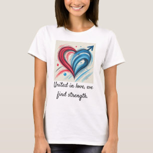 Eingeteilt in Liebe - künstlerisches Herz und Kraf T-Shirt