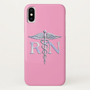 Eingetragene Krankenschwester RN Caduceus auf Pink title_seo2
