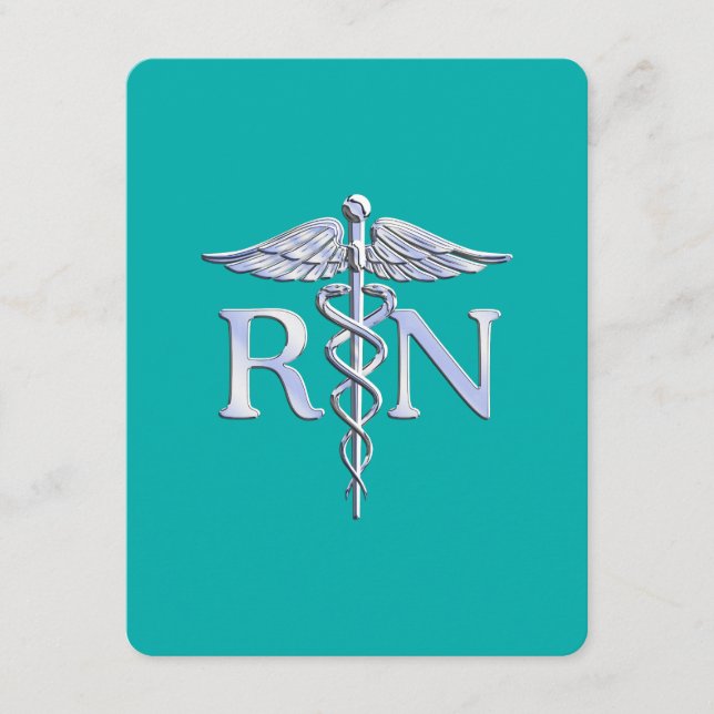 Eingetragene Krankenschwester RN Caduceus auf Türk Begleitkarte (Vorderseite)