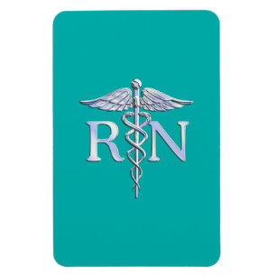 Eingetragene Krankenschwester RN Caduceus auf Türk Magnet