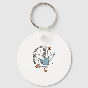 Eingetragenes Silly Goose Vintage Vector-Shirt-Des Schlüsselanhänger