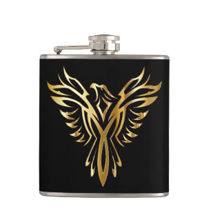 Eingewickelte Vinal Flasche Phoenix Vogel Flachmann