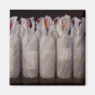 Eingewickelte Wein-Flaschen 2010 Magnet