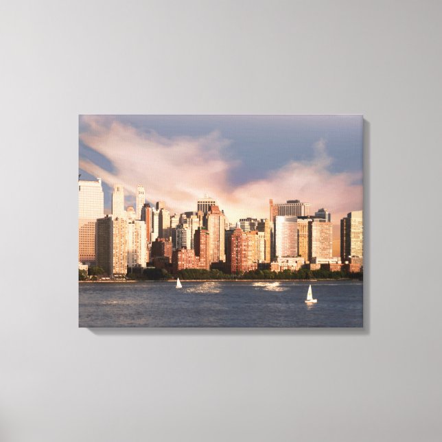 Eingewickelter LeinwandNYC niedriger Manhattan Leinwanddruck (Vorderseite)