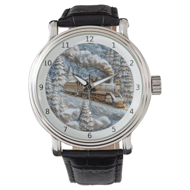 Einheimische indische Zugkunst in einer ruhigen Sz Armbanduhr (Vorderseite)