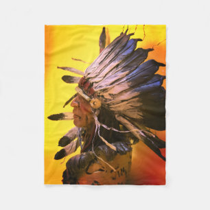 Einheimische Kiowa "Morgenhimmel" Originalkunst Fleecedecke