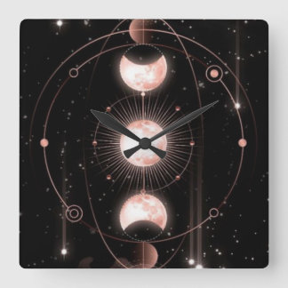 Einheit der Galaxie Quadratische Wanduhr