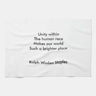 Einheit der Menschheit Handtuch