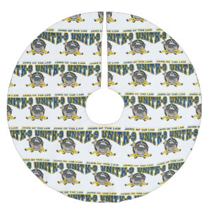 Einheit der Polizei-K-9 Polyester Weihnachtsbaumdecke
