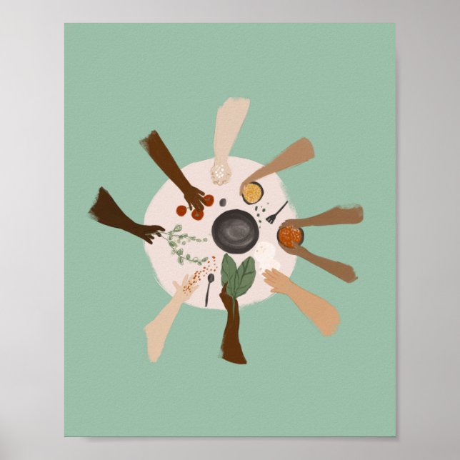 Einheit durch Diversity und Gemeinschaft Poster (Vorne)