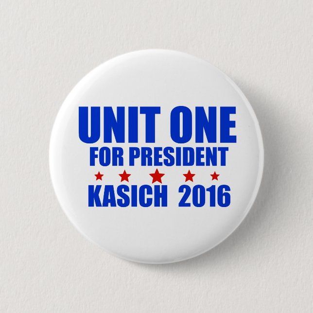 Einheit eine für Präsidenten Kasich 2016 Button (Vorderseite)