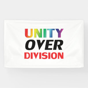 Einheit gegen Division, rot, weiß, lgbtq lgbt sto Banner
