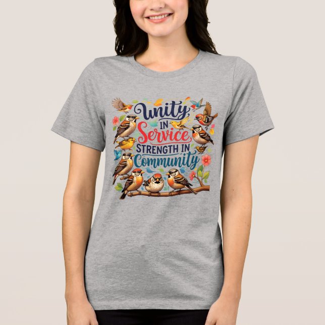 Einheit im Dienst, Stärke in der Gemeinschaft - Ha Tri-Blend Shirt (Vorderseite)