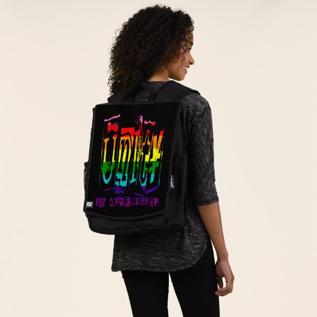 Einheit im Diversity LGBT Rainbow Gay Pride Rucksack (Ausgewaschen)
