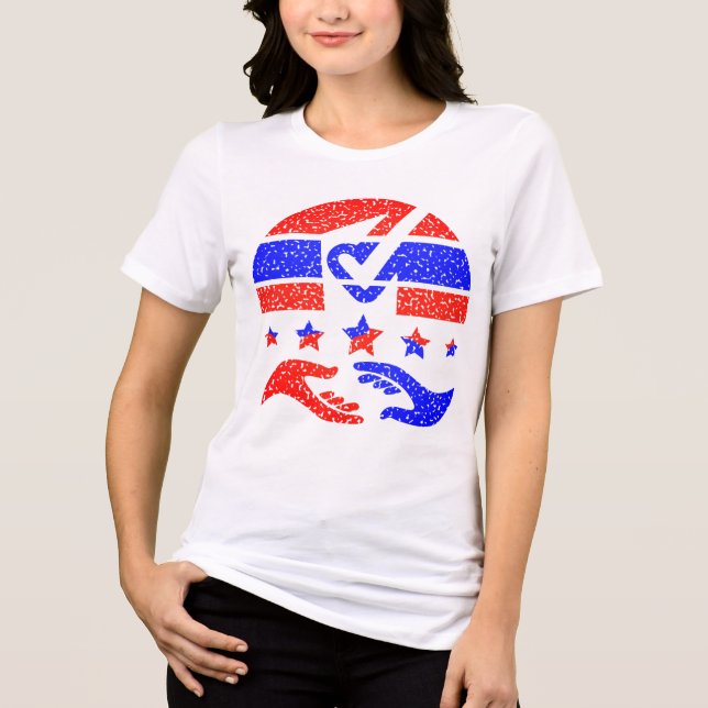 Einheit in Aktion - Ein Leuchtfeuer der Partnersch Tri-Blend Shirt (Vorderseite)