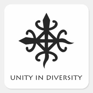 Einheit in Diversity Adinkra Symbol Aufkleber
