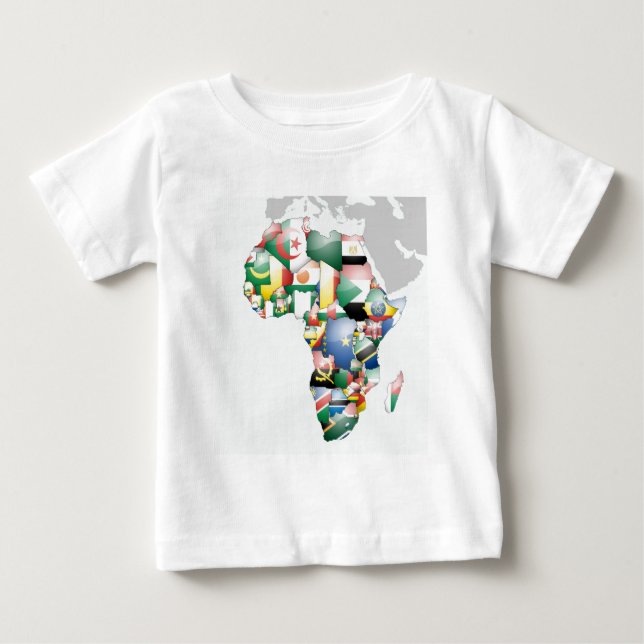 Einheit in Diversity: Afrikas Flaggen-Sammlung Baby T-shirt (Vorderseite)