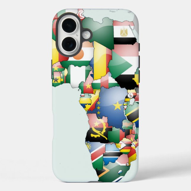Einheit in Diversity: Afrikas Flaggen-Sammlung iPhone 16 Plus Hülle (Rückseite)