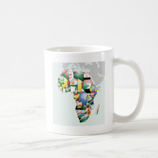 Einheit in Diversity: Afrikas Flaggen-Sammlung Kaffeetasse (Rechts)