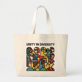 Einheit in Diversity - Geometrisches Rainbow Tote Jumbo Stoffbeutel