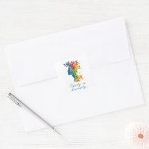 Einheit in Diversity I Rainbow: farbige Illustrati