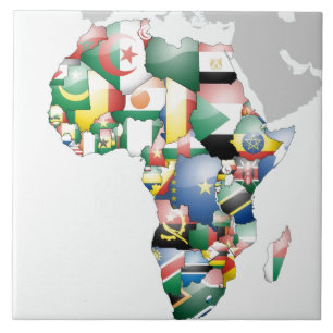 Einheit in Vielfalt: Afrikas Flaggen-Sammlung Fliese