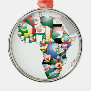 Einheit in Vielfalt: Afrikas Flaggen-Sammlung Ornament Aus Metall