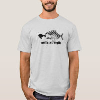 Einheit ist Stärken-graues T-Shirt für Männer