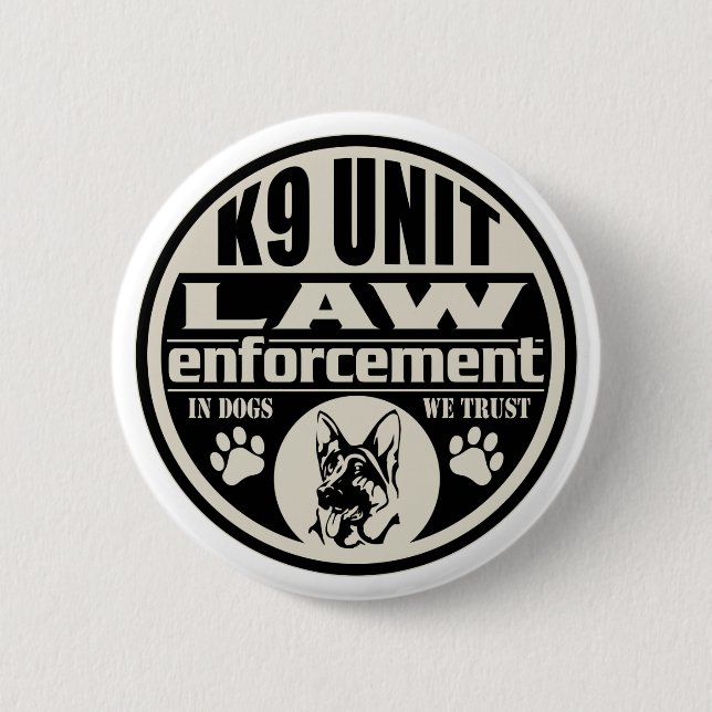 Einheit K9 in den Hunden, die wir vertrauen Button (Vorderseite)