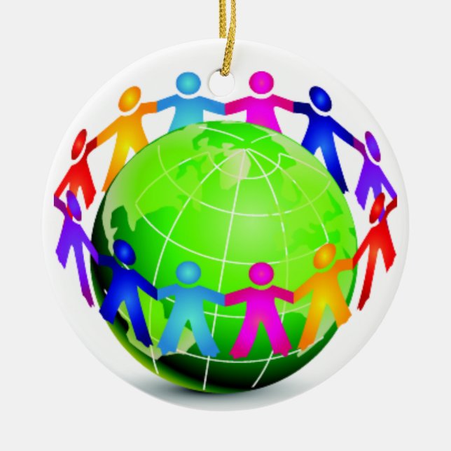 Einheit - Kinder rund um den Globus - SRF Keramikornament (Vorne)