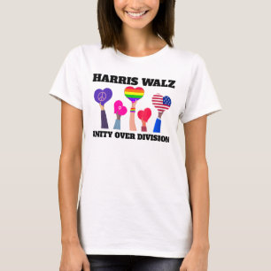 Einheit über Division Kamala Harris Tim Walz T-Shirt