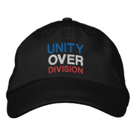 Einheit über Division Rot-Blau-Schwarz patriotisch Bestickte Baseballkappe