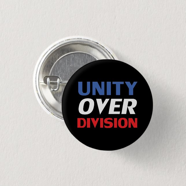 Einheit über Division - rot, weiß, blau, schwarz Button (Vorne & Hinten)