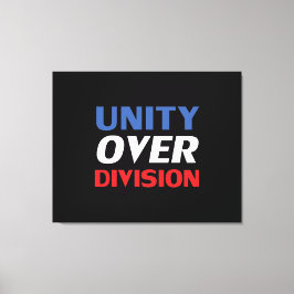 Einheit über Division - rot, weiß, blau, schwarz Leinwanddruck