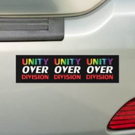 Einheit über Division - Stolz lgbtq lgbt schwarz Autoaufkleber