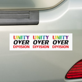 Einheit über Division - Stolz lgbtq lgbt Stoßfänge Autoaufkleber