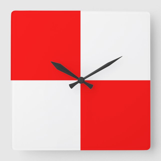 einheitlich quadratische wanduhr (Vorderseite)